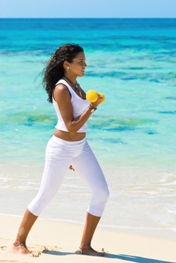 Woman Walking on beach